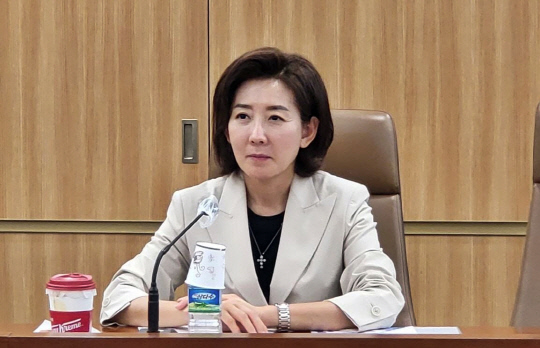 나경원 국민의힘 전 의원은 17일 자신의 페이스북에 최근 청년세대 변호사단체인 '새로운 미래를 위한 청년 변호사 모임'(새변) 임원진을 서울지방변호사회 사무실에서 면담한 모습의 사진을 게재했다.<나경원 전 국회의원 페이스북>